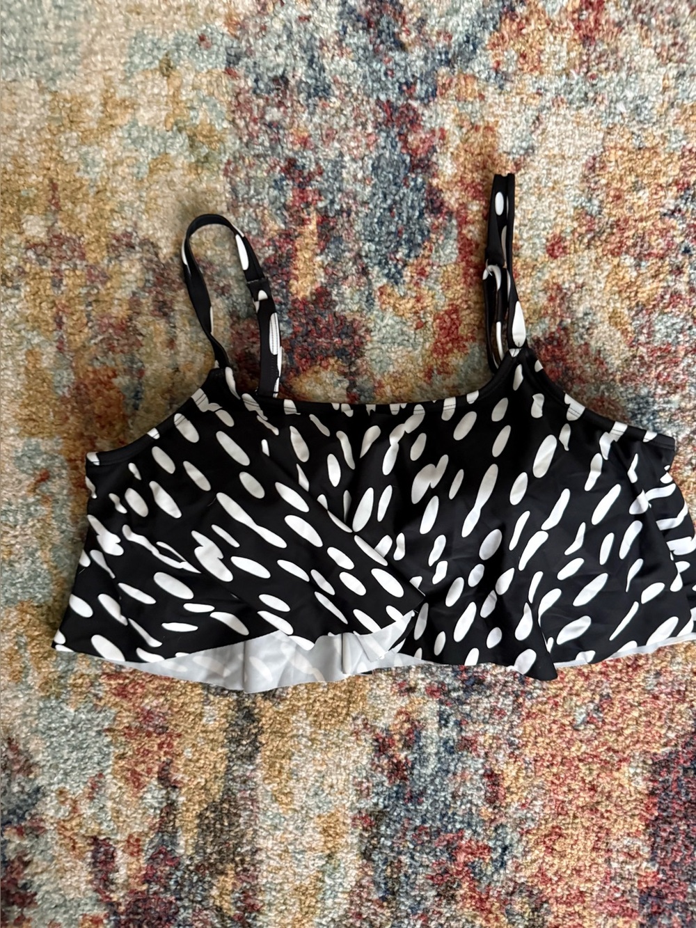 Flowy Ruffle Swim Bikini Top - Picture 9 of 12
